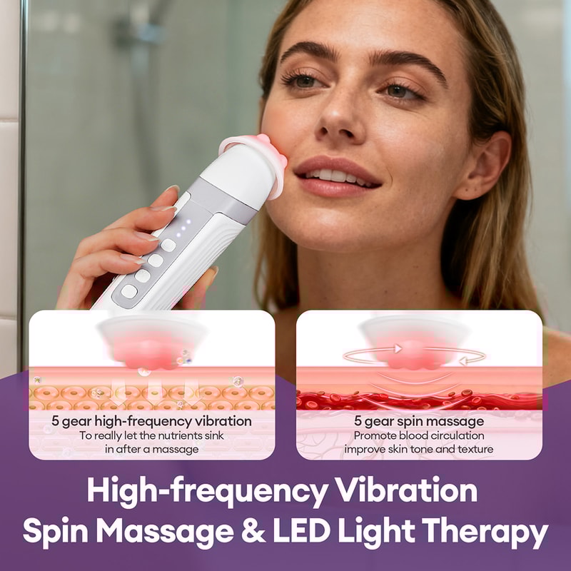 USB Rechargeable Oxygen Facial Machine, Wireless CO2 Bubble Pen for Deep Pore Cleansing and Skin Improvement