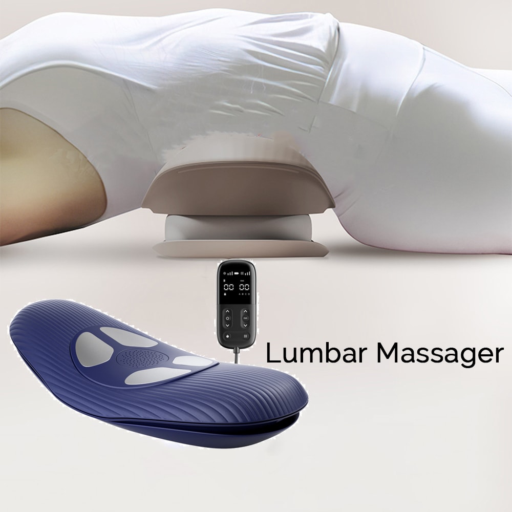 Adjustable Intensity Electric Lumbar Traction Massager Heated Back Massage With Remote Control Spin 0