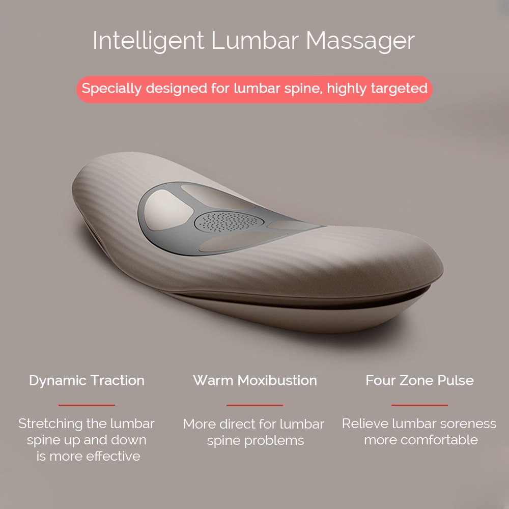 Adjustable Intensity Electric Lumbar Traction Massager Heated Back Massage With Remote Control Spin 1