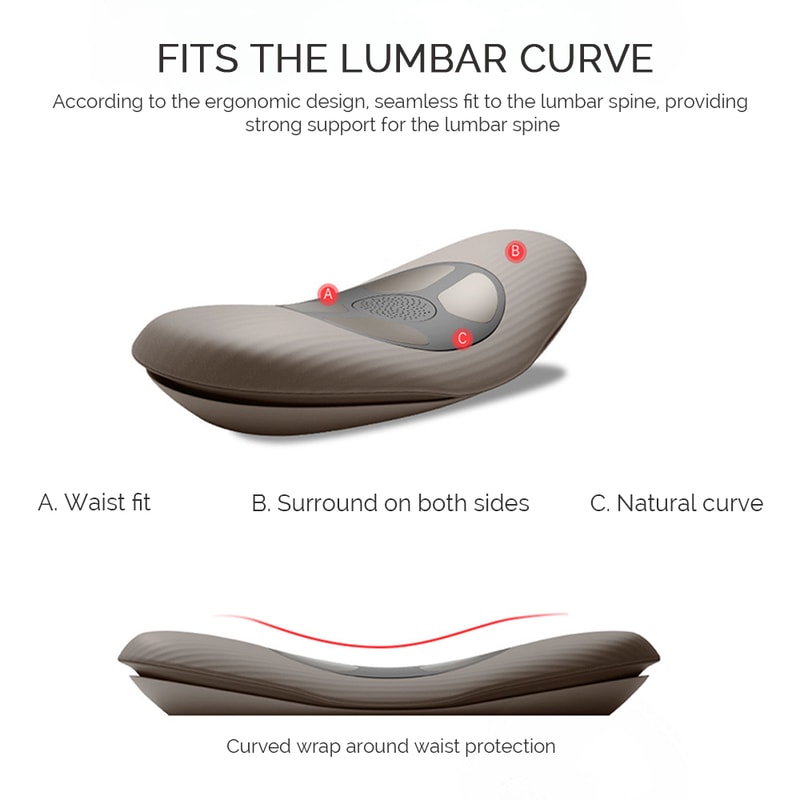 Adjustable Intensity Electric Lumbar Traction Massager Heated Back Massage With Remote Control Spin 4