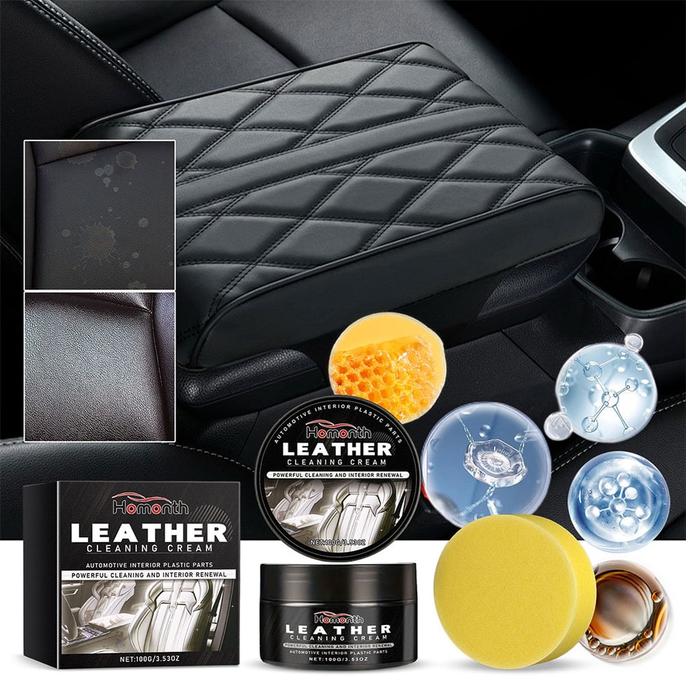 Leather Care Cream, Long Lasting Conditioner for Car Seats, Shoes, Bags, and Furniture