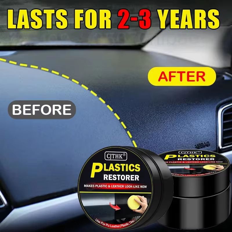 Plastic Leather Restore Car Plastic Restorer Back To Black Gloss Auto Polish Repair Coating Renova 0