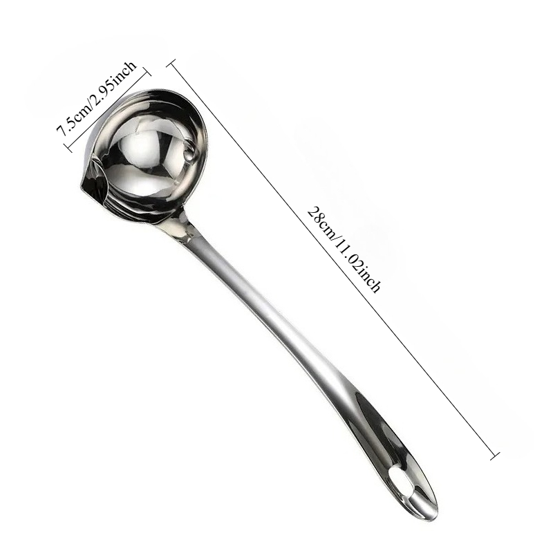 Ladles Skimmer Spoon Stainless Steel Soup Fat Oil Separator Soup Colander With Heat Insulation Anti 5
