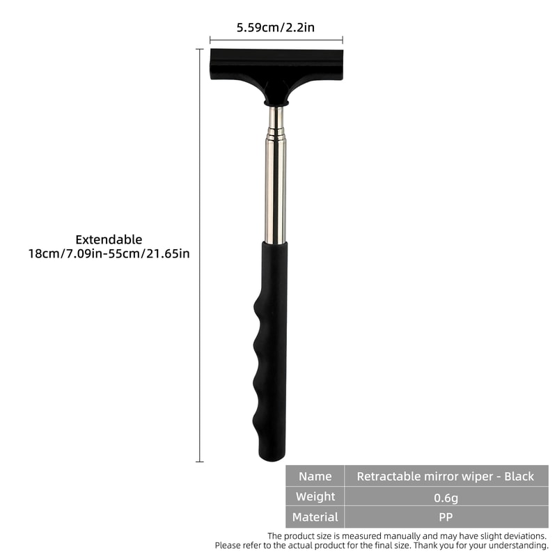 Telescopic Handle Car Rearview Mirror Wiper Car Glass Cleaning Brush 7
