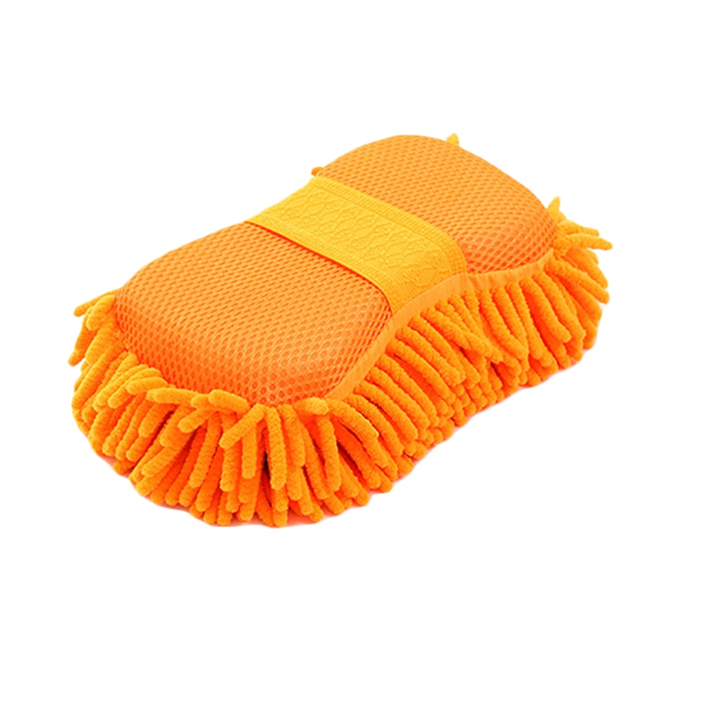 Car Wash Microfiber Chenille Sponge Auto Care Brush Pad Towel Gloves 6
