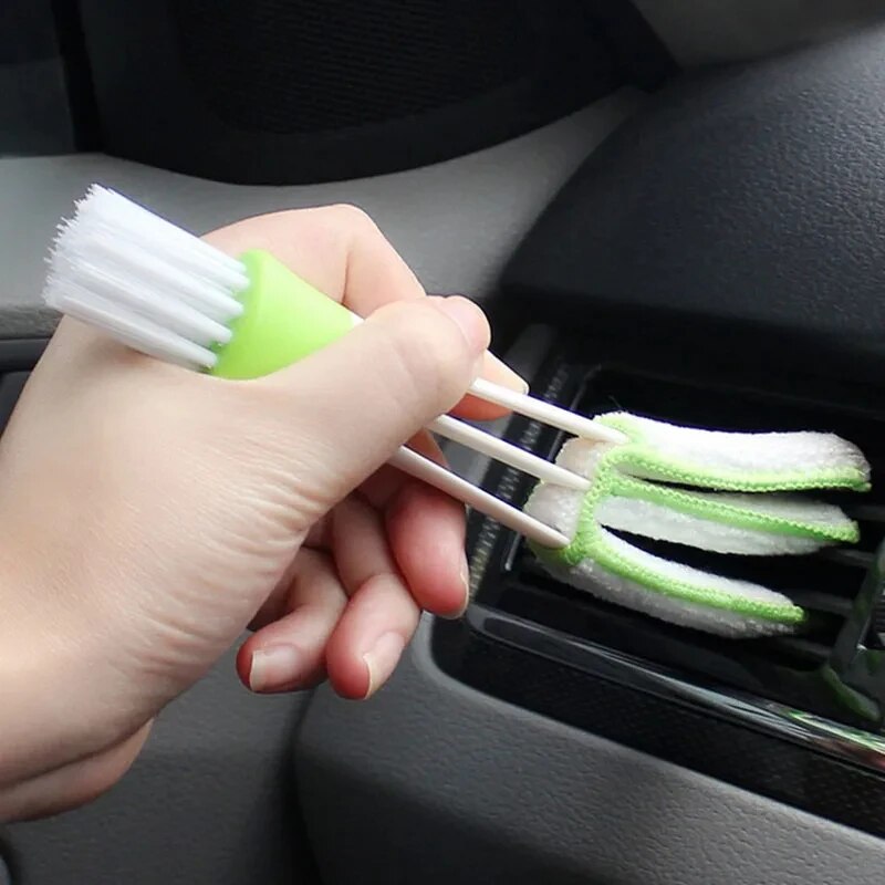Mini DoubleEnd Micro Fiber Vent Duster Multifunction Car Air Vent Cleaner Portable Removable Cloth 3