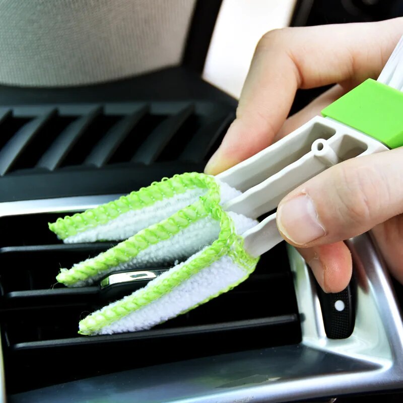 Mini DoubleEnd Micro Fiber Vent Duster Multifunction Car Air Vent Cleaner Portable Removable Cloth 5