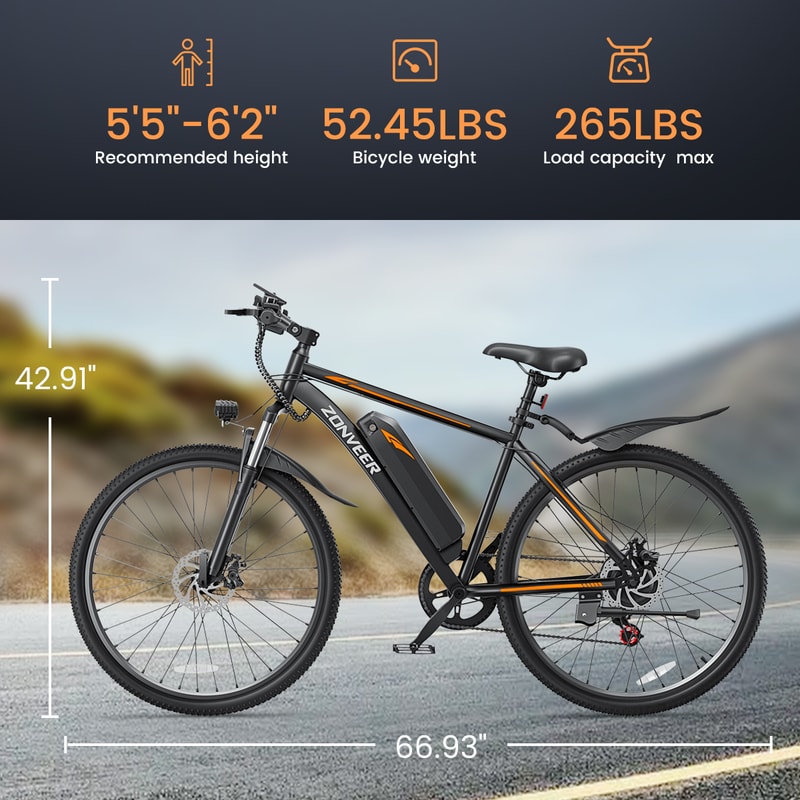 Electric Bicycle Lithium Battery 26 Inch City Ebike For Commuting Trails 5