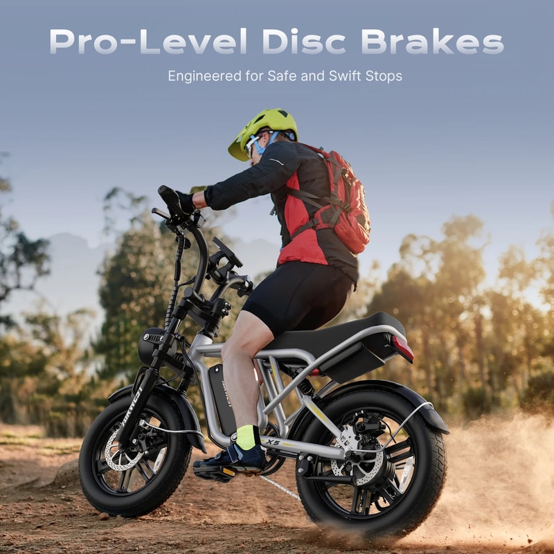 Adult Electric Bike Peak Power 13Ah Battery 28MPH Fat Tire E Bike 3