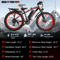 Electric Bike Adult 26 Fat Tire Peak Motor 34MPH Speed 60Mile Range Mountain E Bike 5