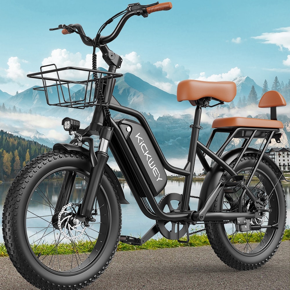 Adult Electric Bike 32MPH Mountain Electric Bicycle 20 Inch Fat Tire