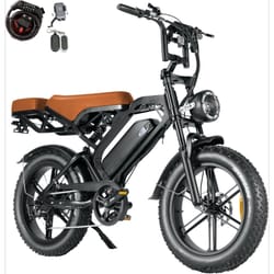 high-speed moped style electric bike for adults, fat tires, 30mph top speed