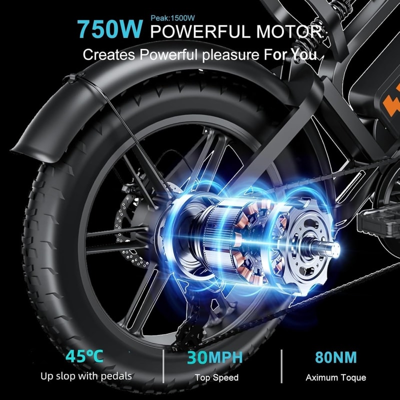 High-Speed Moped Style Electric Bike for Adults, Fat Tires, 30mph Top Speed