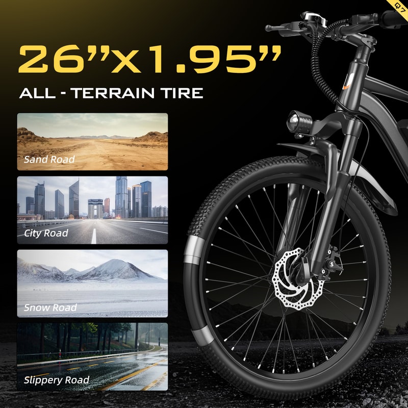 Electric Motorcycles Mountain E Bike for Adults, Peak Motor E bike, 10.3AH Electric Bicycle