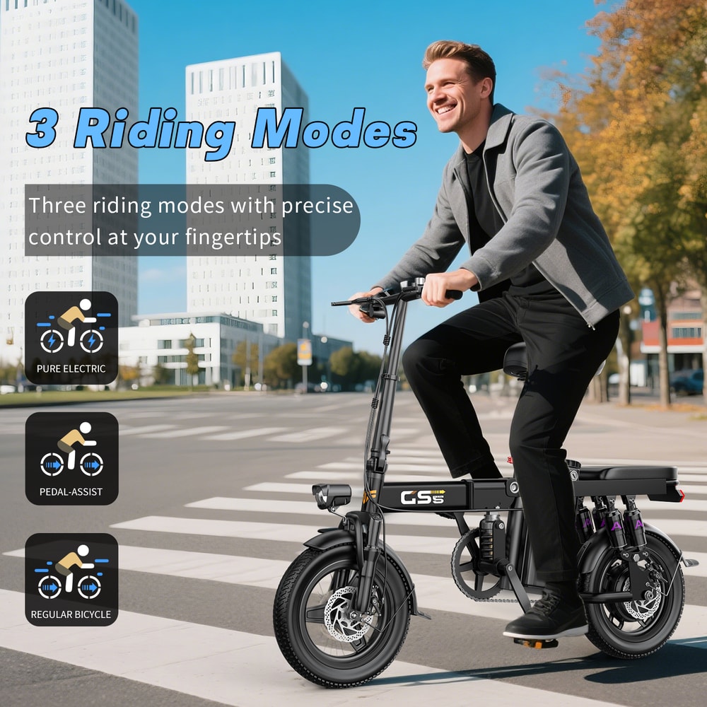 Folding Electric Bike For Adults 35 Miles 20MPH Commputer Ebike With Removable Battery 1