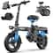 Folding Electric Bike For Adults 35 Miles 20MPH Commputer Ebike With Removable Battery 0