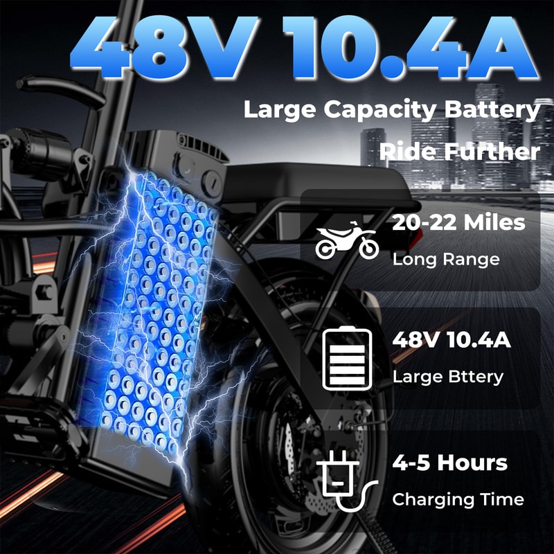 Adult Electric Bike 20 MPH Removable Battery 14 Inch Folding Electric Bike 2