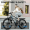 Electric Bike For Adults With Peak Brushless Motor 40Miles 25MPH Commuting Electric Mountain Bike 4