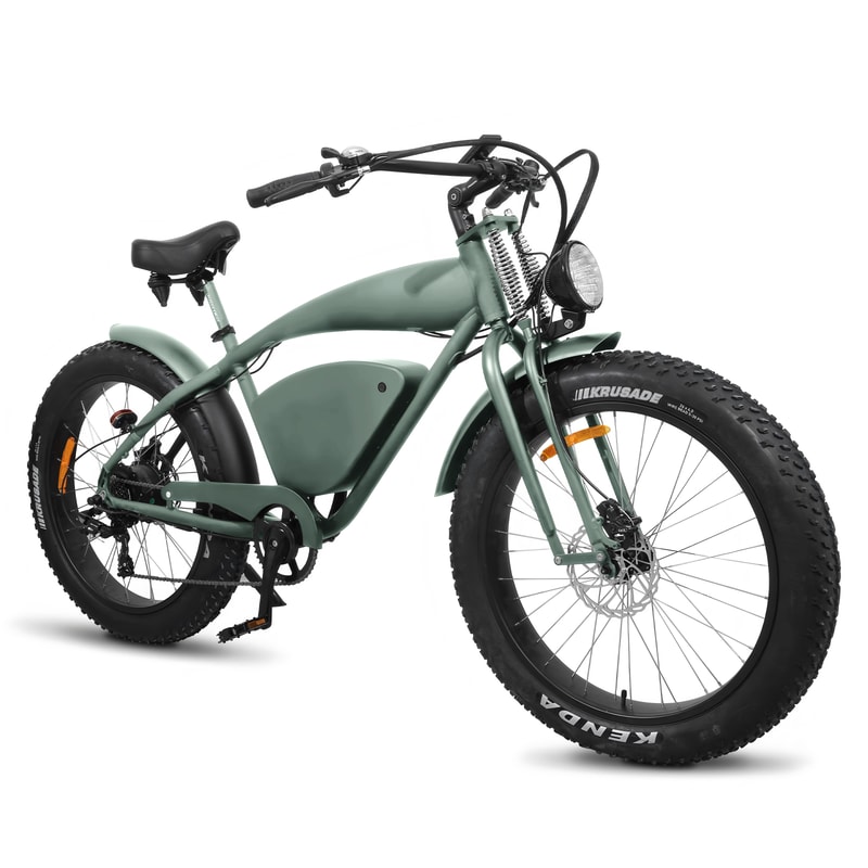 All-Terrain Fat Tire Electric Mountain Bike 48V, 45 Mile Range, Dual Suspension Off-Road Beach with LCD Display