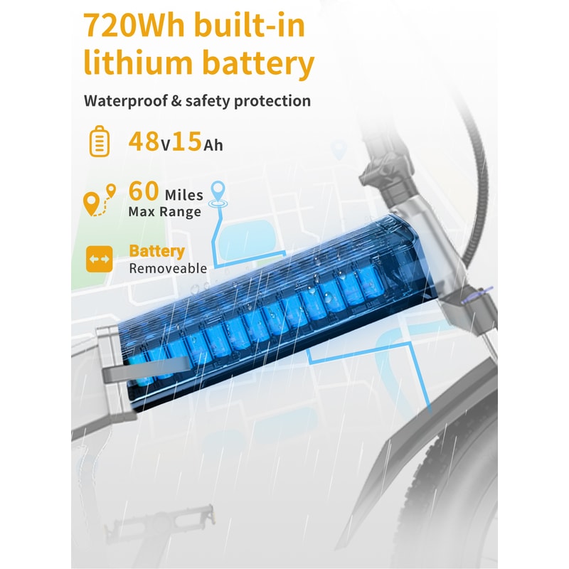 Folding Electric Bike For Adults Peak Motor 28MPH Speed 2