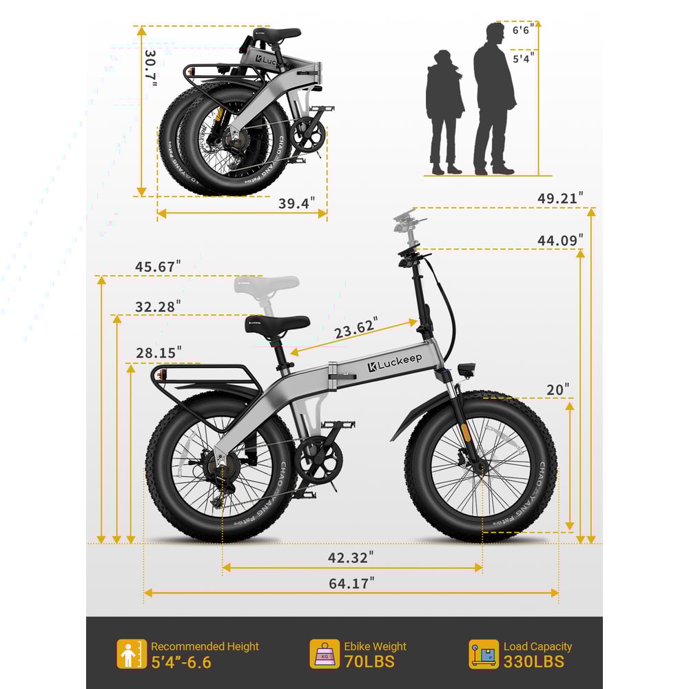 Folding Electric Bike For Adults Peak Motor 28MPH Speed 5