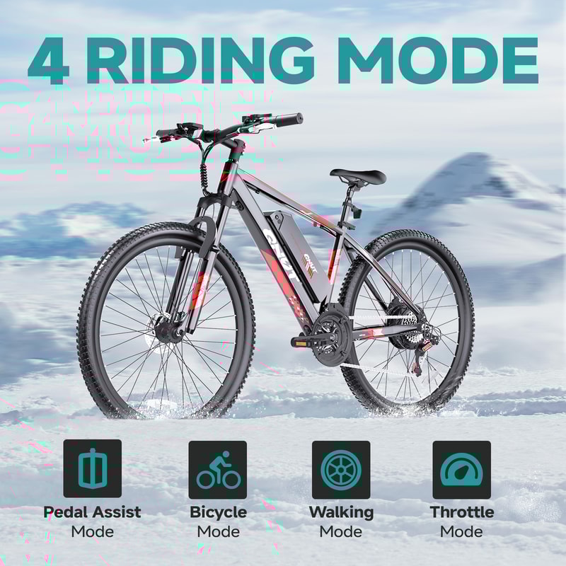 AllTerrain Mountain Electric Bicycle 36V 104AH Urban OffRoad 26 EBike For Adults 1