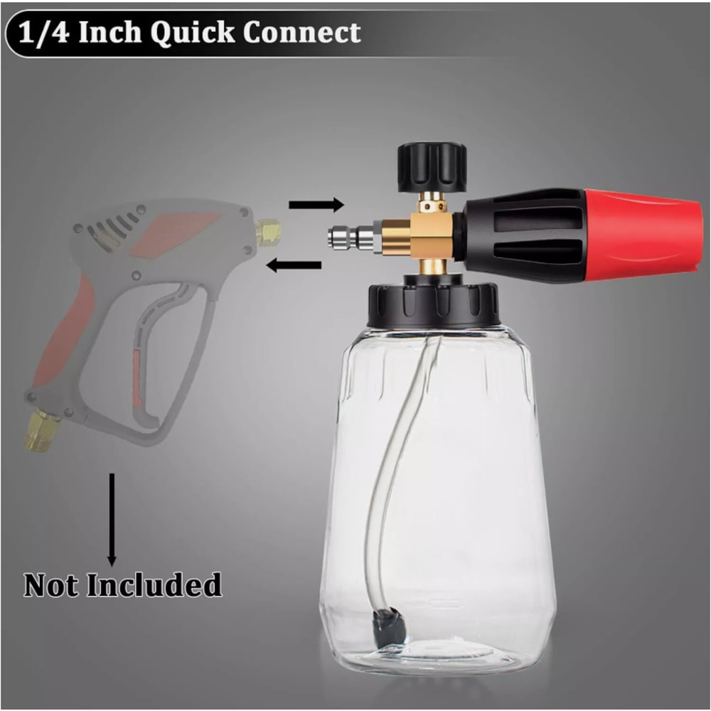 Car Wash Foam Cannon Gun Soap Lance Sprayer Pressure Washer Bottle Largemouth Pot For Car Cleaning 1