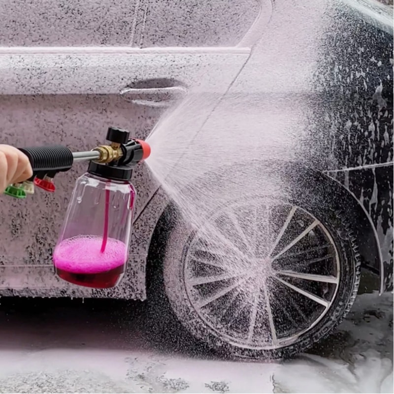 Car Wash Foam Cannon Gun Soap Lance Sprayer Pressure Washer Bottle Largemouth Pot For Car Cleaning 4