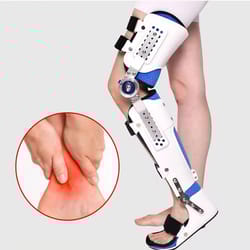 orthopedic adjustable knee brace, ankle foot medical support for meniscus injury pain relief and rehabilitation