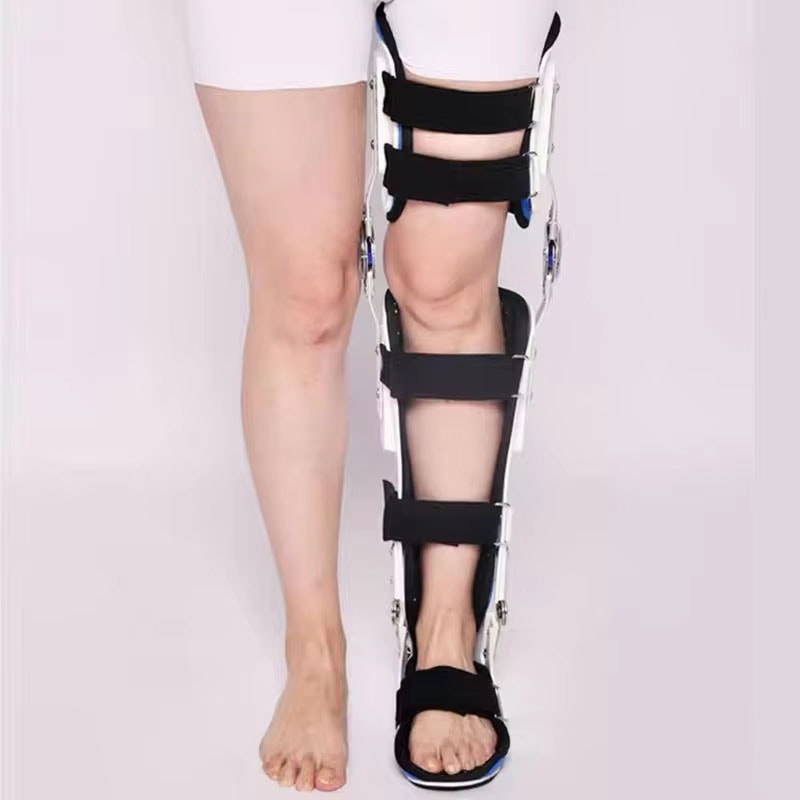 Orthopedic Adjustable Knee Brace, Ankle Foot Medical Support for Meniscus Injury Pain Relief and Rehabilitation