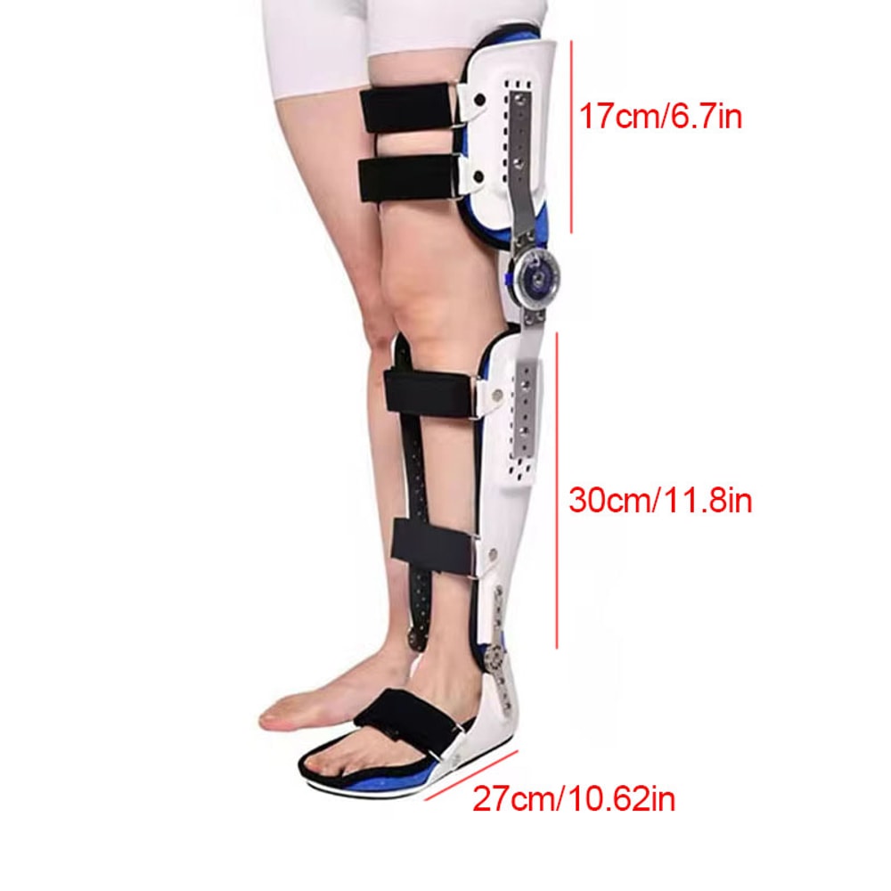 Orthopedic Adjustable Knee Brace, Ankle Foot Medical Support for Meniscus Injury Pain Relief and Rehabilitation