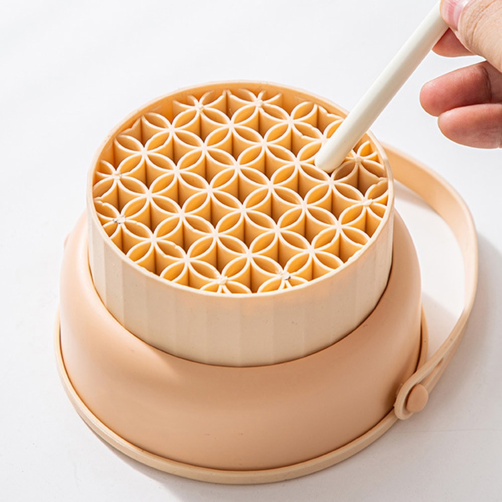 Brush Cleaning Tool Storage Set, Beauty Egg Makeup Cleaning, Silicone Drying Shelf