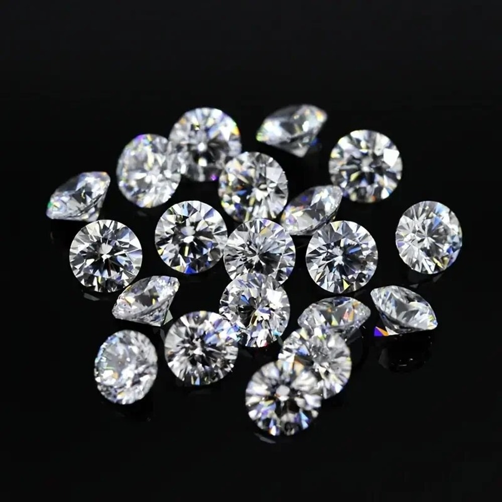 White Round Shape 6mm Cubic Zirconia Stones Brilliant Cut CZ Stones for Jewelry DIY Projects
