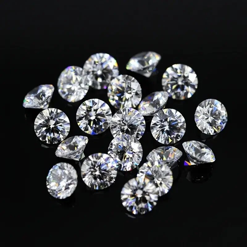White Round Shape 6mm Cubic Zirconia Stones Brilliant Cut CZ Stones for Jewelry DIY Projects