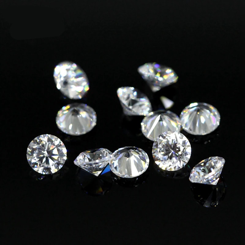White Round Shape 6mm Cubic Zirconia Stones Brilliant Cut CZ Stones for Jewelry DIY Projects