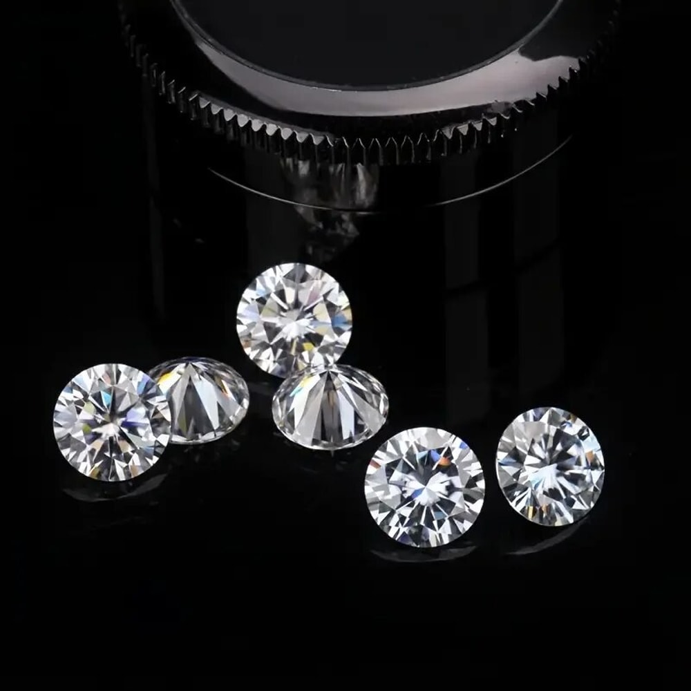 White Round Shape 6mm Cubic Zirconia Stones Brilliant Cut CZ Stones for Jewelry DIY Projects