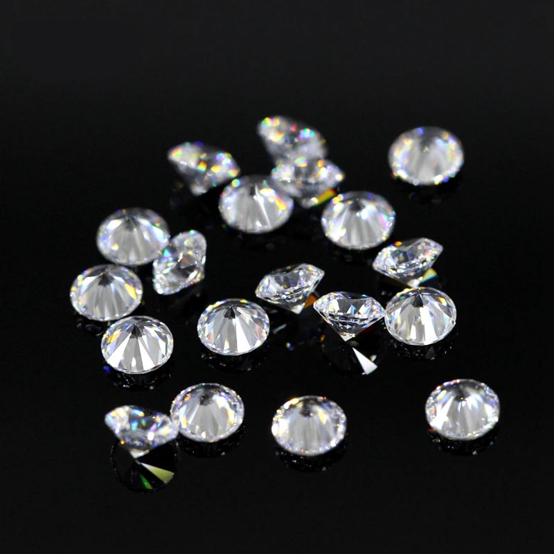 White Round Shape 6mm Cubic Zirconia Stones Brilliant Cut CZ Stones for Jewelry DIY Projects