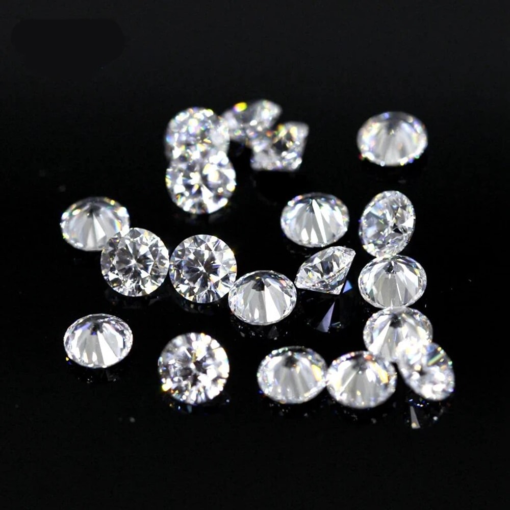 White Round Shape 6mm Cubic Zirconia Stones Brilliant Cut CZ Stones for Jewelry DIY Projects