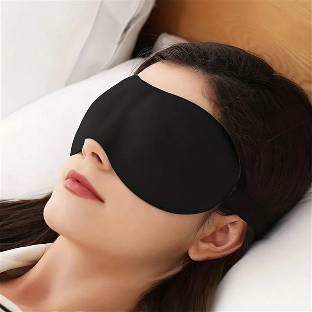 Fully Adjustable Smooth Natural Sleep Mask, Comfortable for Women and Men, Perfect for Peaceful Sleep
