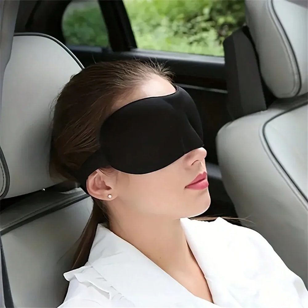 Fully Adjustable Smooth Natural Sleep Mask, Comfortable for Women and Men, Perfect for Peaceful Sleep