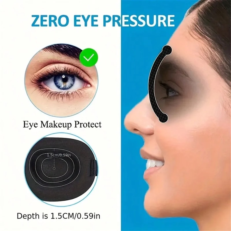 Fully Adjustable Smooth Natural Sleep Mask, Comfortable for Women and Men, Perfect for Peaceful Sleep