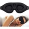 Black 3D Eye Mask Adjustable For Men And Women Breathable No Pressure Light Blocking Design 0