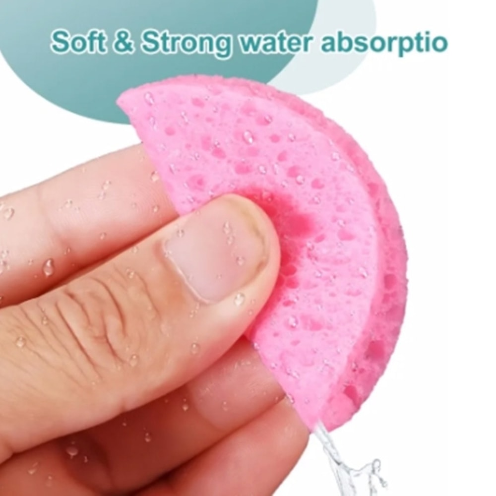 Foaming Face Puff Natural Wood Pulp Face Wash Puff Cleansing Sponge 3