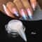 Chrome Aurora White Rubbing Powder, Moonlight Pearl White Nails Glitter, Mirror Pigment for Nail Art Decoration