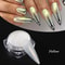 Chrome Aurora White Rubbing Powder, Moonlight Pearl White Nails Glitter, Mirror Pigment for Nail Art Decoration