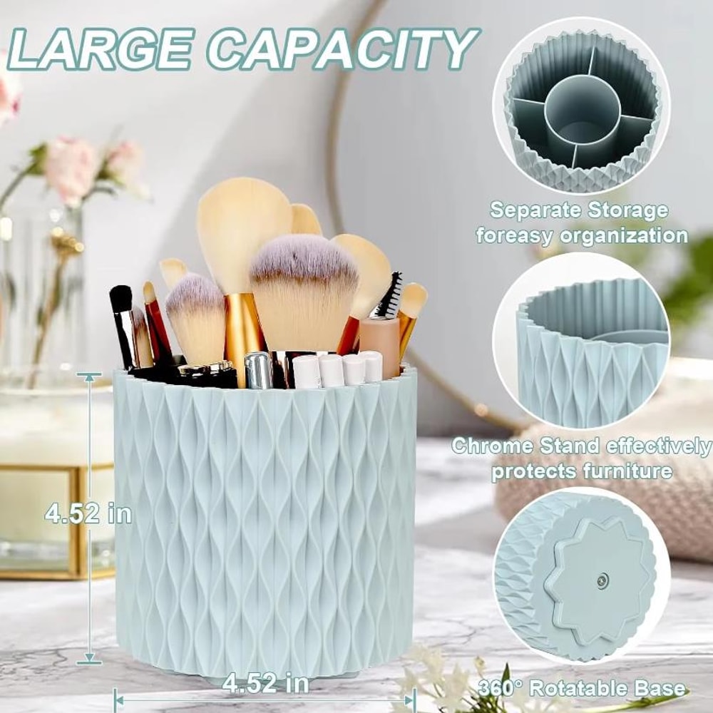 Portable Brush Storage Lipstick Eyebrow Pencil Holder Large Capacity Makeup Brush Bucket 2