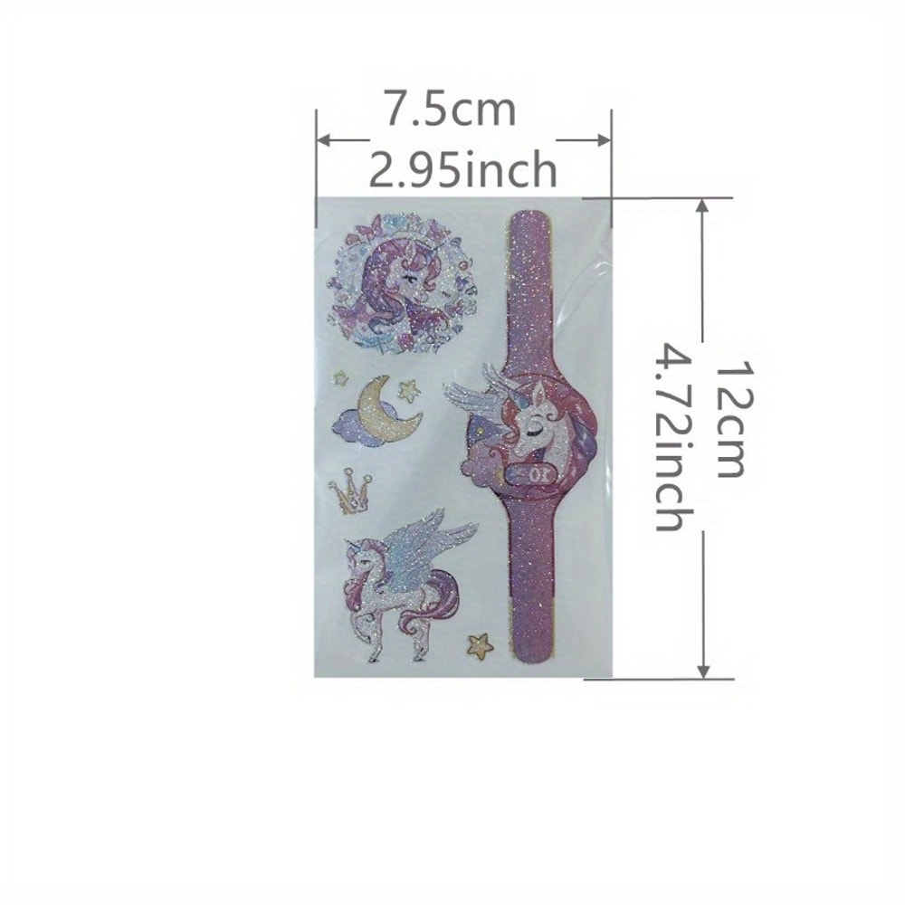 Temporary Unicorn Tattoos For Kids Glittering Stickers For Personalized Decoration Fun Kids Tattoos 3