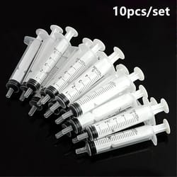 injector syringe no needle, disposable plastic for nutrient measuring and pet food feeder