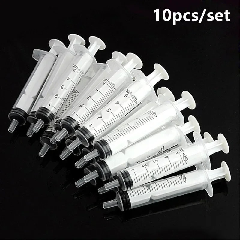 Injector Syringe No Needle, Disposable Plastic for Nutrient Measuring and Pet Food Feeder