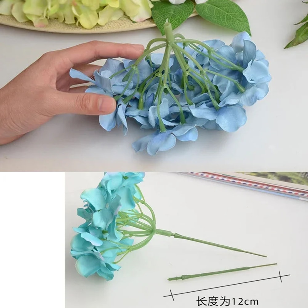 Luxury Artificial Hydrangea Silk Colorful Decorative Flower For Wedding Party DIY Vase Flower Decor 2